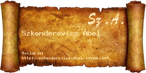 Szkenderovics Ábel névjegykártya