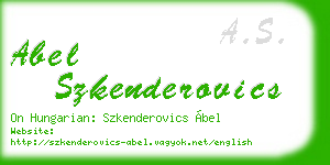 abel szkenderovics business card