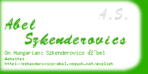 abel szkenderovics business card